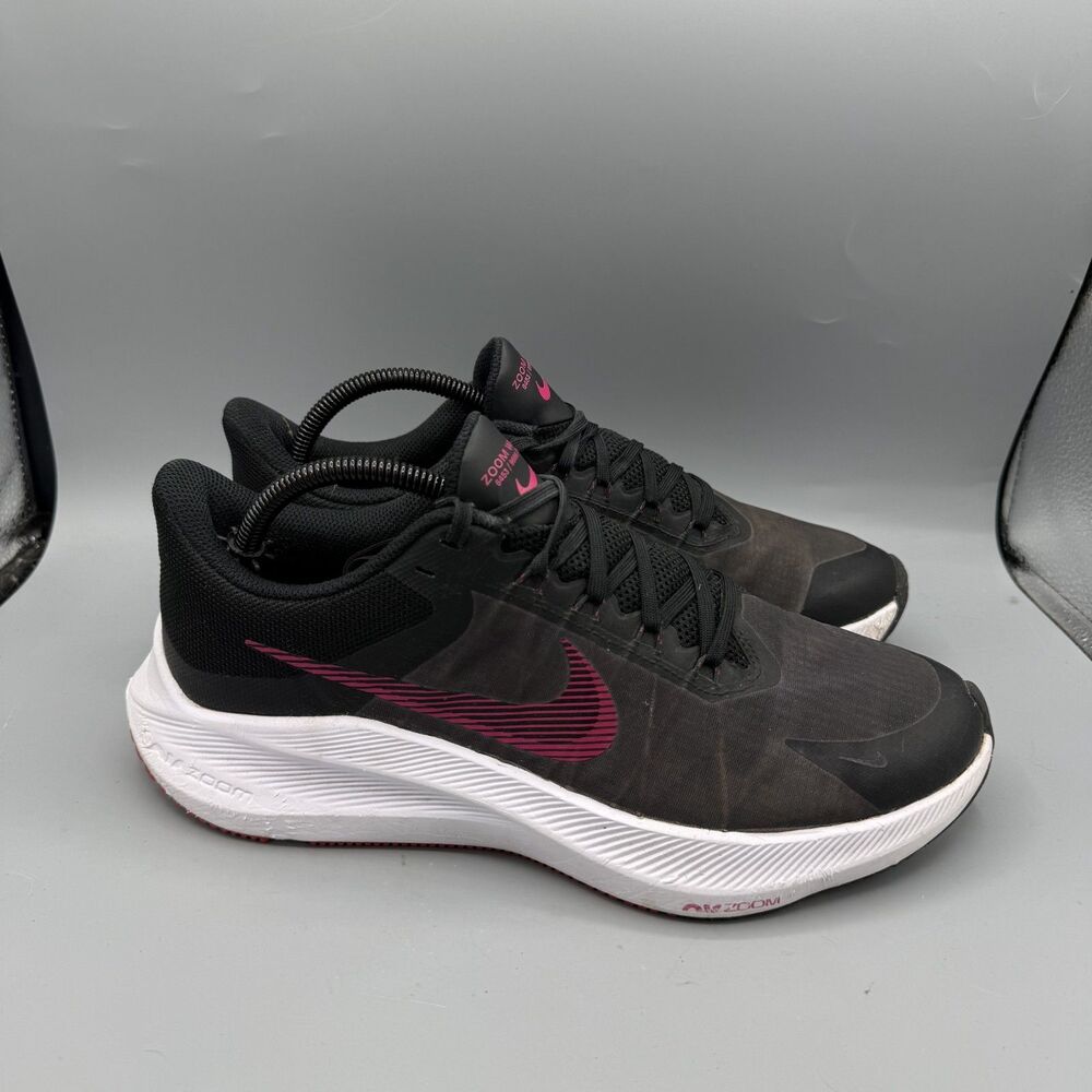 Nike Zoom Winflo Womens CW3421-004 Black Running Shoes Sneakers Size 11